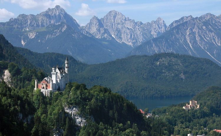 Blick auf die Königgsschlösser Neuschwanstein und Hohenschwangau © Füssen Tourismus und Marketing / Gerhard Eisenschink