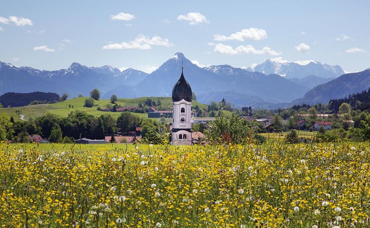 Routenteil Nesselwang Mit Pfarrkirche St Web