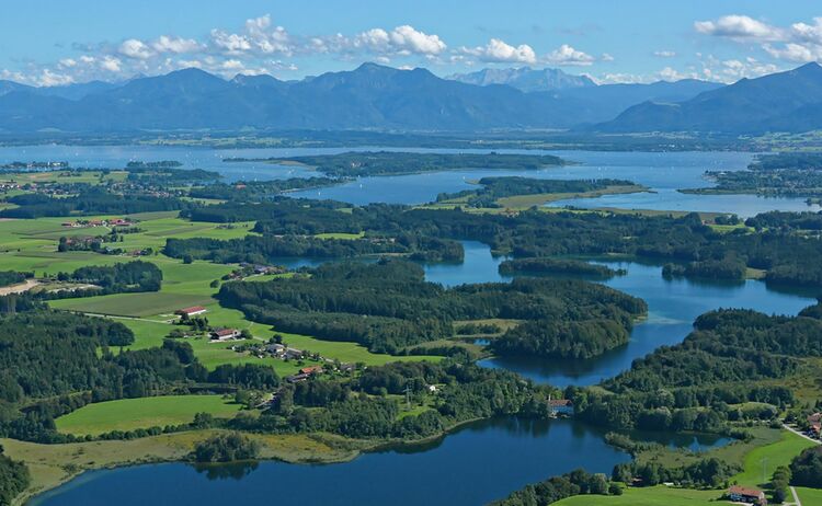 Der Chiemsee, das Alpenpanorama, die Eggstätt-Hemhofer Seenplatte © Chiemsee-Alpenland Tourismus